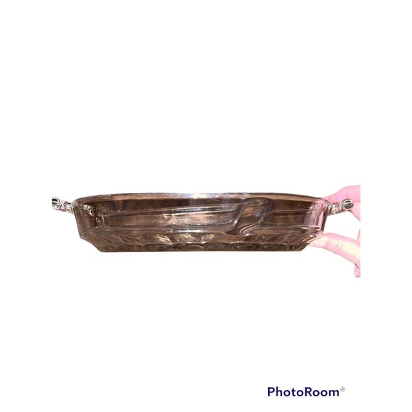 Raleigh by fostoria Three Part Divided Serving dish - Picture 4 of 5